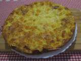 Quiche sans pâte au Serrano et mozzarella, gratinée