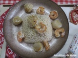 Risotto aux noix de Saint-Jacques et crevettes