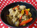 Sauté de veau aux aubergines et poivrons