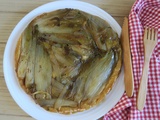 Tatin d'endives à la noix de jambon et comté