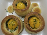 Vol au vent forestier à l'oeuf cocotte