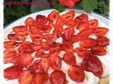 Tarte aux fraises sur sa chantilly au mascarpone