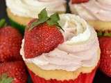 Cupcakes bi-goût : Cupcakes Vanille/Fraise