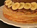 Gâteau de crêpes Nutella et banane