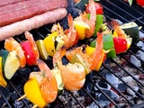 Brochettes de crevettes