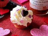 Cupcakes St Valentin fourrés à la confiture