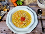 Soupe de pâtes et légumes