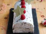 Bûche façon Cheesecake aux Oreo et framboises { Noël }