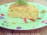 Gâteau aux poireaux, carottes et fenouil