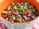 Salade de lentilles vertes aux petits légumes