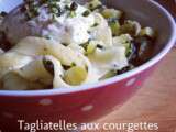 Tagliatelles aux courgettes et aux herbes