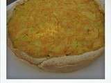 Tarte à l'oignon, au poireau et à la carotte