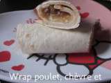 Wrap de poulet au chèvre et aux oignons caramélisés