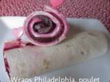 Wraps Philadelphia, poulet et betterave