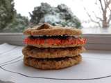 Biscuits à l'avoine, pacanes et chocolat