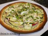 Pizza pesto express jambon et courgette