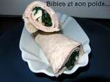 Wrap jambon, chèvre et épinards