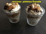 Verrines kiwis/banane et pommes/banane :