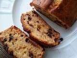 Banana Bread loaf aux pépites de chocolat noir et blanc