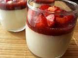 Panacotta allégée Vanille / Fraise