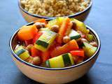 Couscous de légumes et semoule au son d'avoine