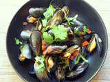 Moules à la coriandre fraîche et au gingembre