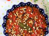 Aubergines grillées et la sauce tomates cerises