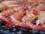 Gambas marinées à la plancha