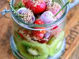 Salade de fruits au gomasio à la fêve tonka et fleurs de la lavande