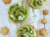 Tartelette au kiwi , crème pâtissière