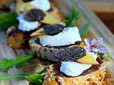 Tartines à la truffe noire