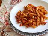 Plein la bouche – Penne all’arrabbiata à la pancetta