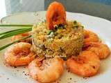 Risotto Quinoa-Lentilles Corail et ses Crevettes