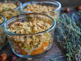 Crumble de potiron, thym et noisettes