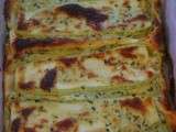 Lasagnes aux courgettes, chèvre et pesto