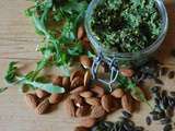 Pesto roquette, graines de courge et amandes