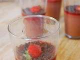 Verrine chocolat-fraise Comme une panna-cotta