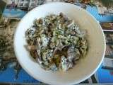 Courgettes et champignons ail et fines herbes