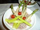 Nouilles soba et asperges