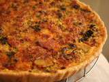 Quiche kale, jambon, pistou