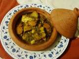 Tajine de poisson au citron confit, olives, artichaut et carottes