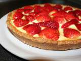 Tarte aux fraises sur pâte sablée à la noisette