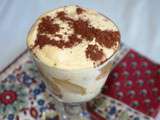 Tiramisu aux petites poires pochées à la vanille