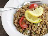 Salade de lentilles, recette facile (vinaigrette moutarde)