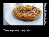 Tarte au praliné et physalis