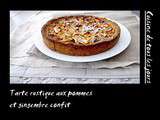 Tarte rustique aux pommes et gingembre confit