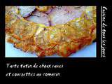 Tarte tatin de choux raves et courgettes au romarin