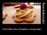 Tartelettes fines framboises et speculoos