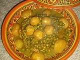 Tajine de petits pois et Navet jaune