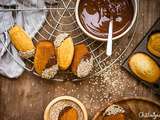 Madeleines au chocolat et sésame